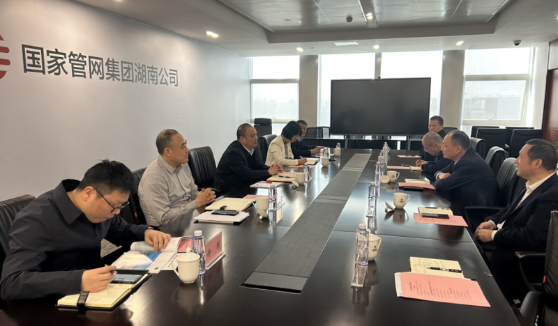 周鴻與國家管網湖南公司代表、黨委書記王現中舉行會談